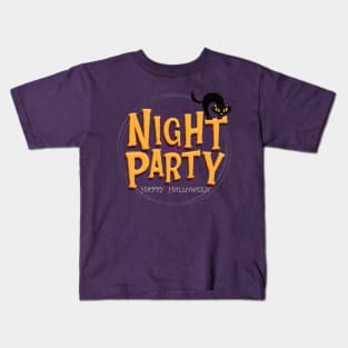 Halloween Night Party I Happy Halloween I Halloween Global Trendy Costumes Kids T-Shirt